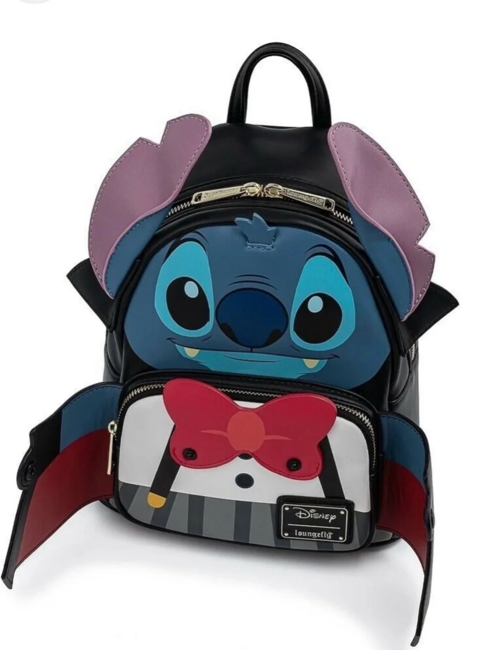 Loungefly Kids Vampire Stitch Mini Backpack in Blue, Black & Pink